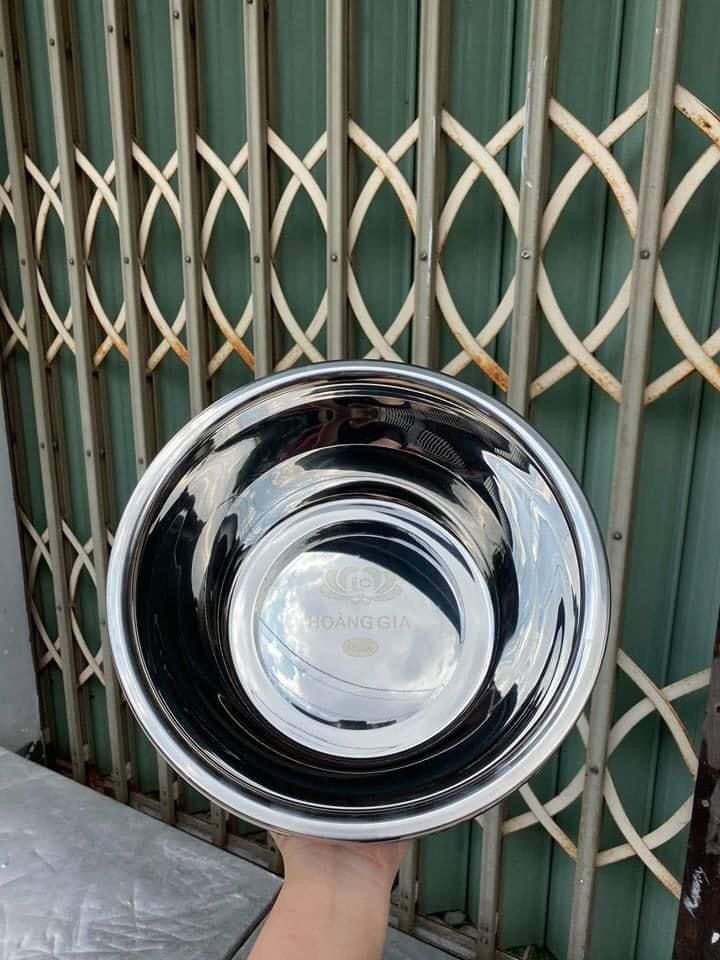 BỘ THAU INOX 304 - 4 THAU - 1 RỔ